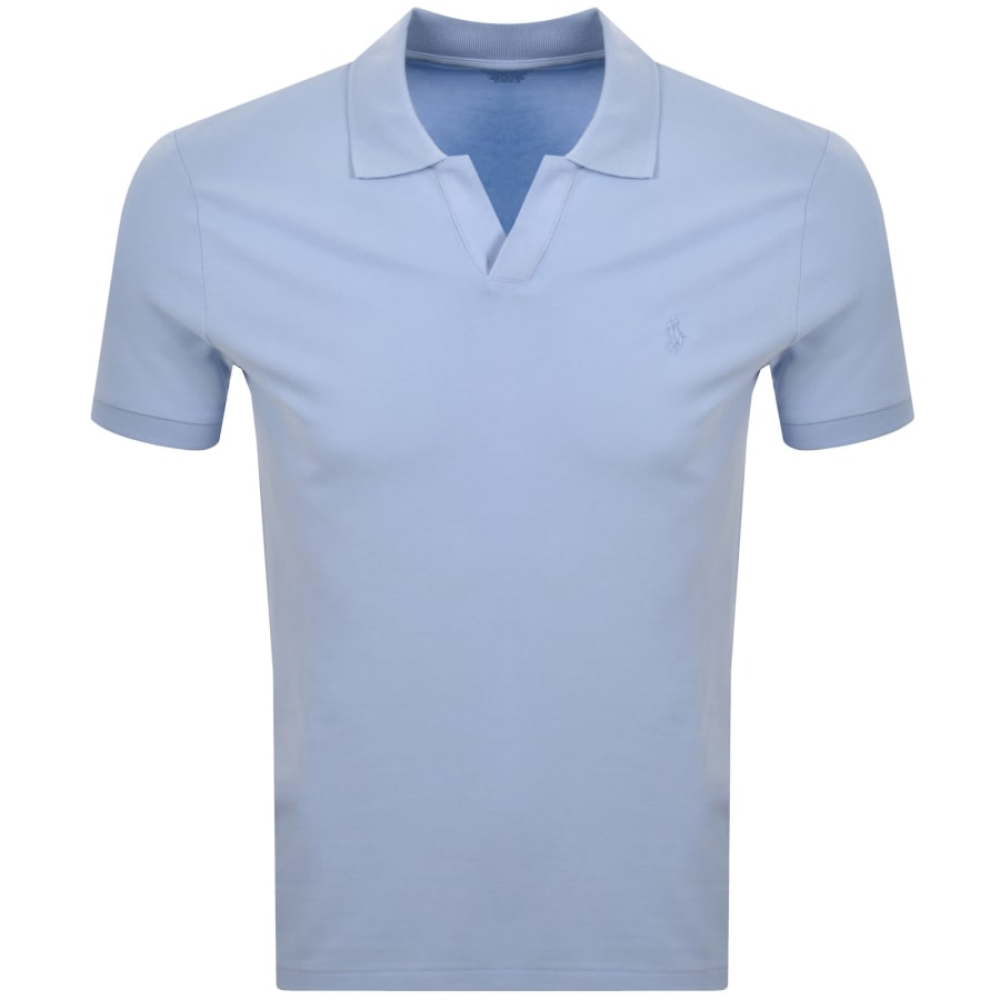 Image number 1 for Ralph Lauren Open Neck Polo T Shirt Blue