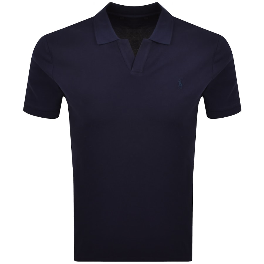 Image number 1 for Ralph Lauren Open Neck Polo T Shirt Navy