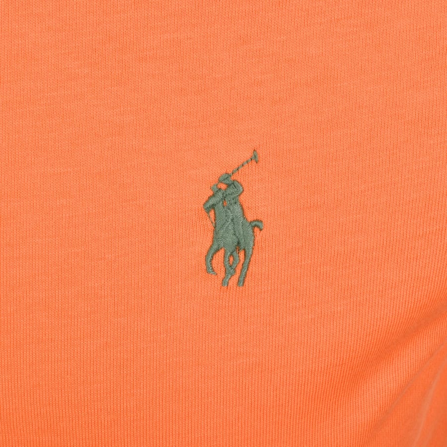 Image number 3 for Ralph Lauren Crew Neck Slim Fit T Shirt Orange