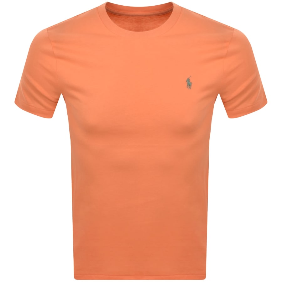 Image number 1 for Ralph Lauren Crew Neck Slim Fit T Shirt Orange