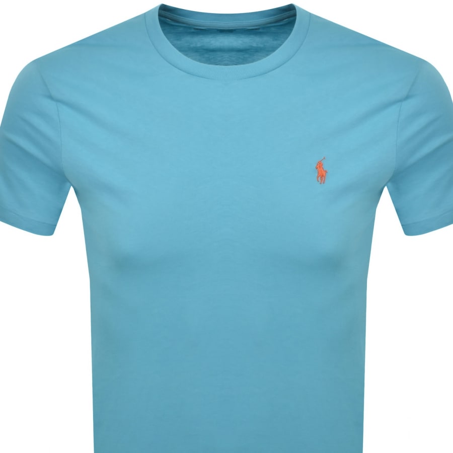 Image number 2 for Ralph Lauren Crew Neck Slim Fit T Shirt Blue