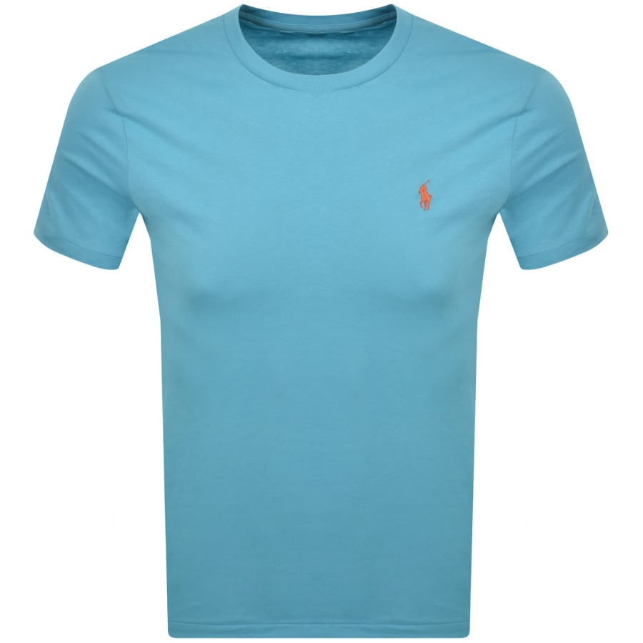 Image number 1 for Ralph Lauren Crew Neck Slim Fit T Shirt Blue