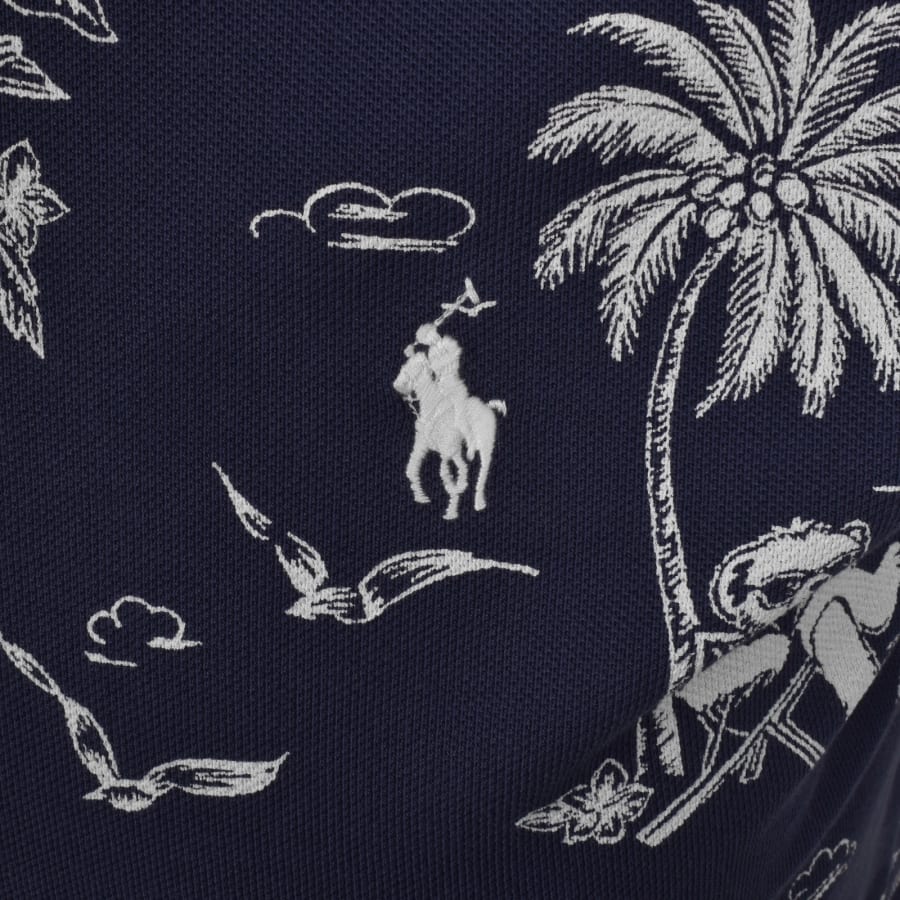 Image number 3 for Ralph Lauren Boathouse Bear Polo T Shirt Navy