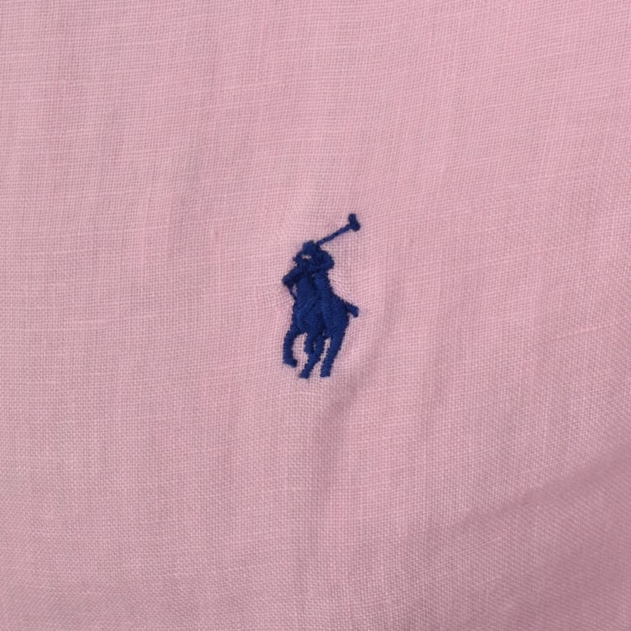 Image number 3 for Ralph Lauren Linen Long Sleeve Shirt Pink