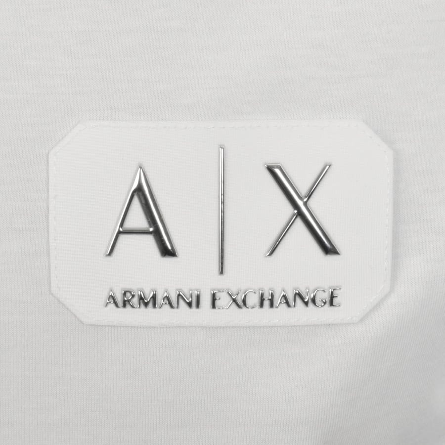 Image number 3 for Armani Exchange Logo Polo T Shirt Off White