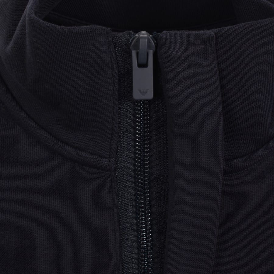 Image number 4 for Emporio Armani Lounge Quarter Zip Sweatshirt Navy