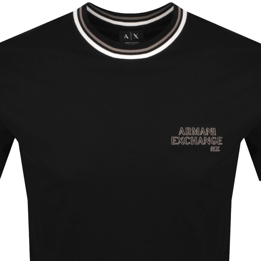 Image number 2 for Armani Exchange Crew Neck T Shirt Black