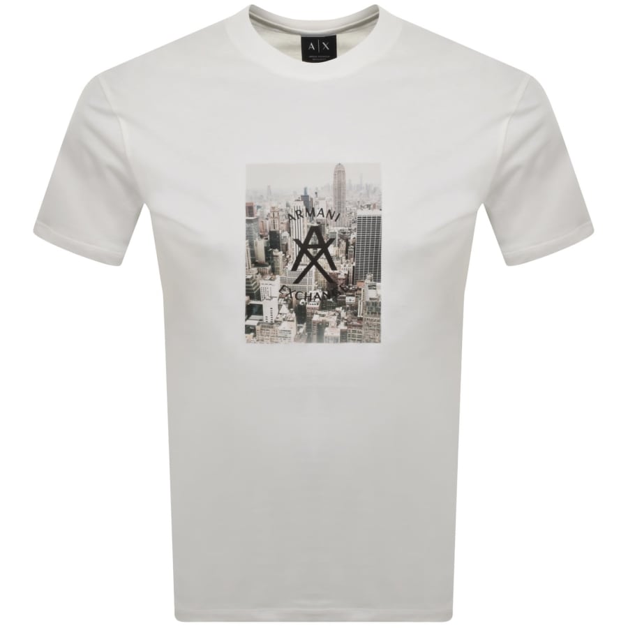 Image number 1 for Armani Exchange Crew Neck T Shirt Off White