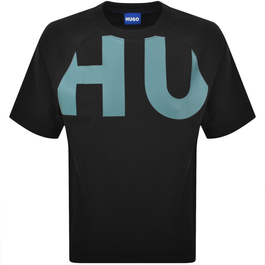 Image number 2 for HUGO Blue Logo T Shirt Black