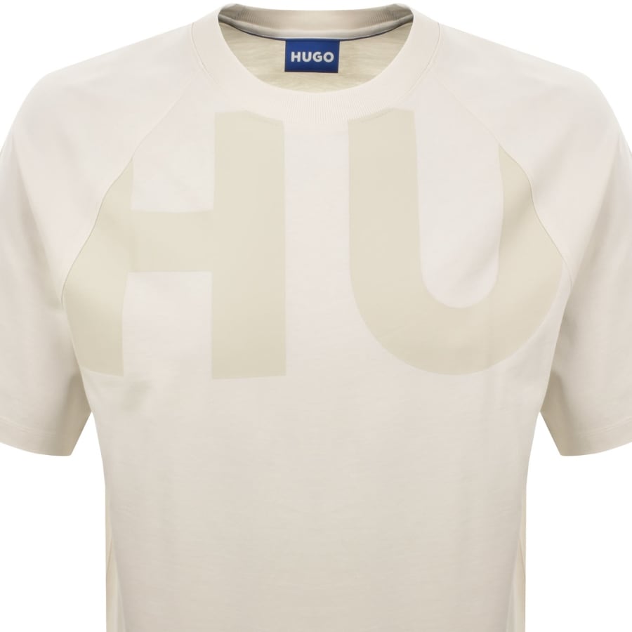Image number 3 for HUGO Blue Logo T Shirt Open White