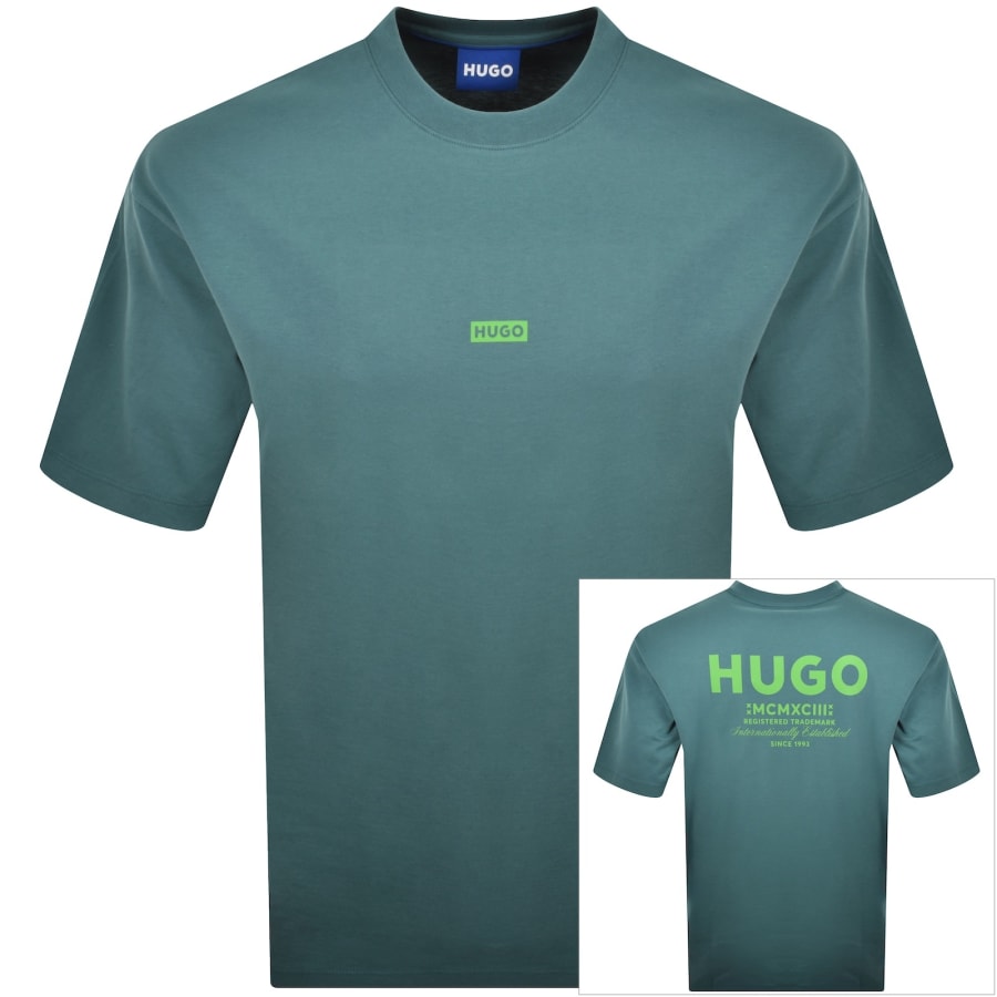Image number 1 for HUGO Blue Nalono T Shirt Blue