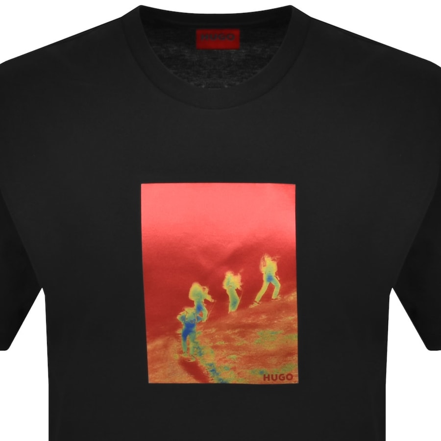 Image number 2 for HUGO Doreston Crew Neck T Shirt Black