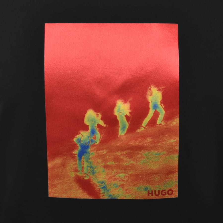 Image number 3 for HUGO Doreston Crew Neck T Shirt Black