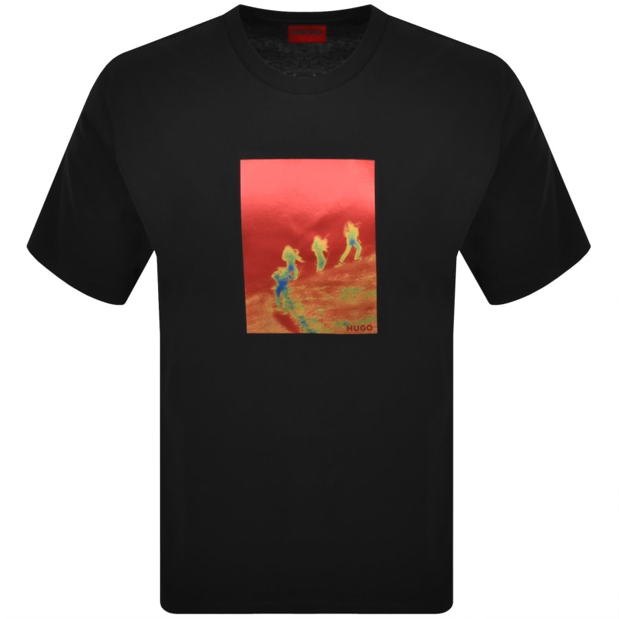 Image number 1 for HUGO Doreston Crew Neck T Shirt Black