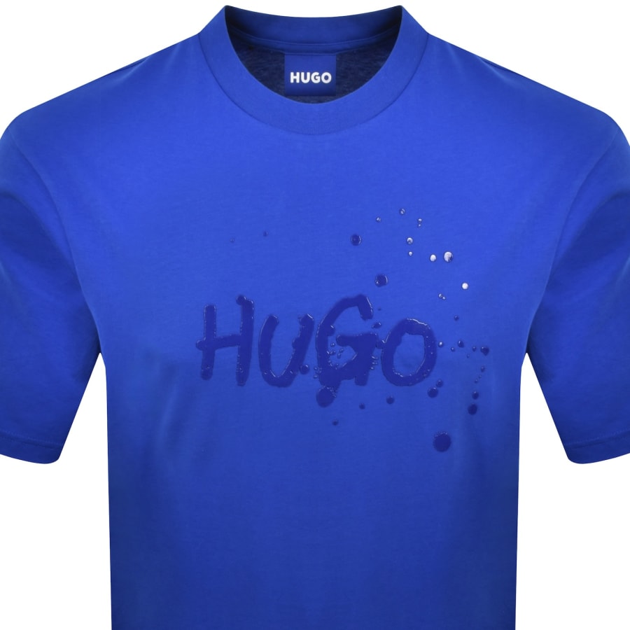 Image number 2 for HUGO Blue Artwork T Shirt Blue