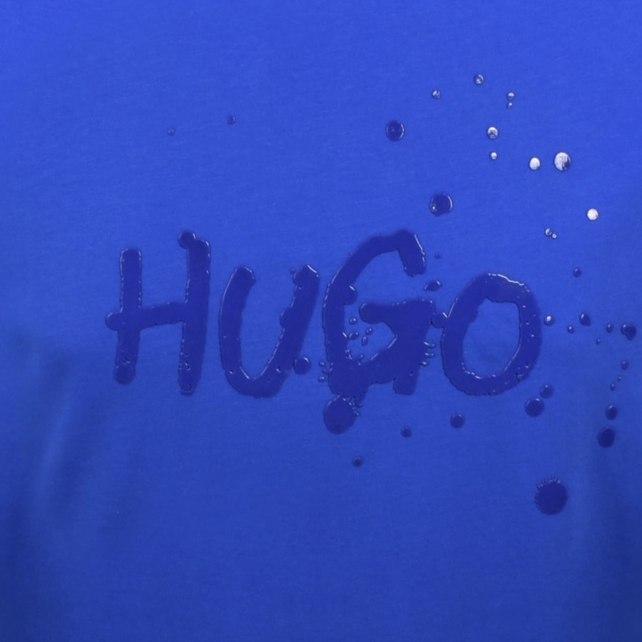 Image number 3 for HUGO Blue Artwork T Shirt Blue