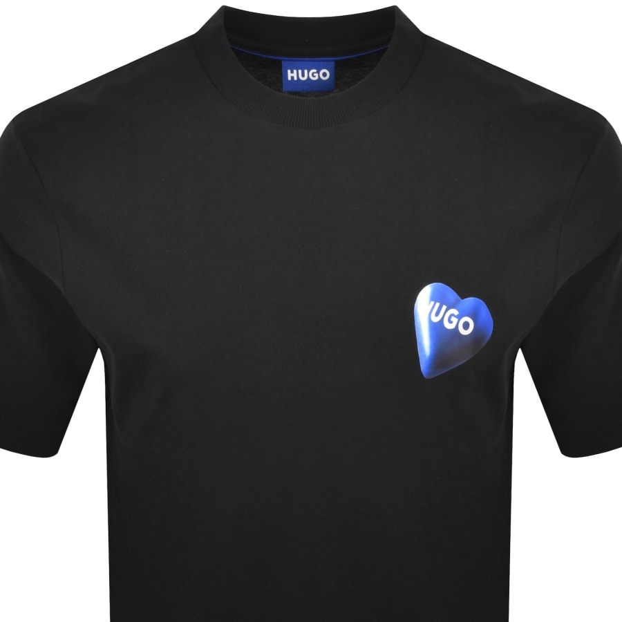Image number 2 for HUGO Blue Nalentino T Shirt Black