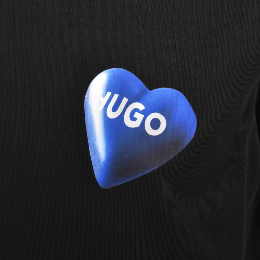 Image number 3 for HUGO Blue Nalentino T Shirt Black