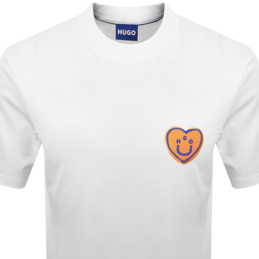 Image number 2 for HUGO Blue Nalentino T Shirt White