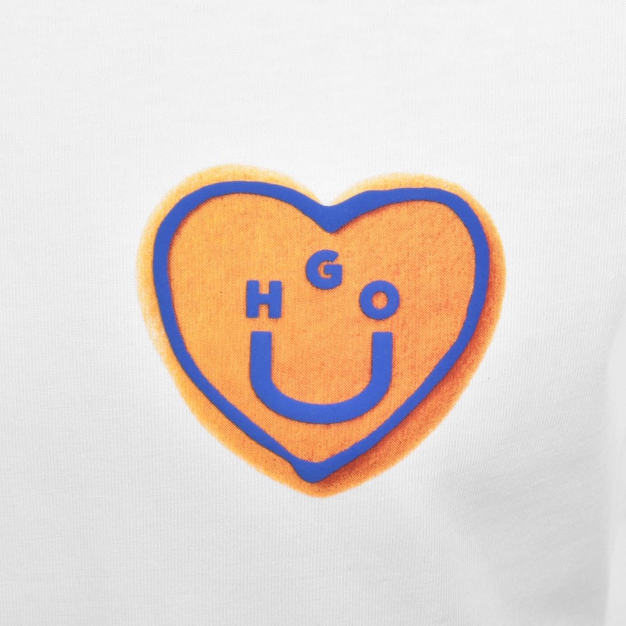 Image number 3 for HUGO Blue Nalentino T Shirt White