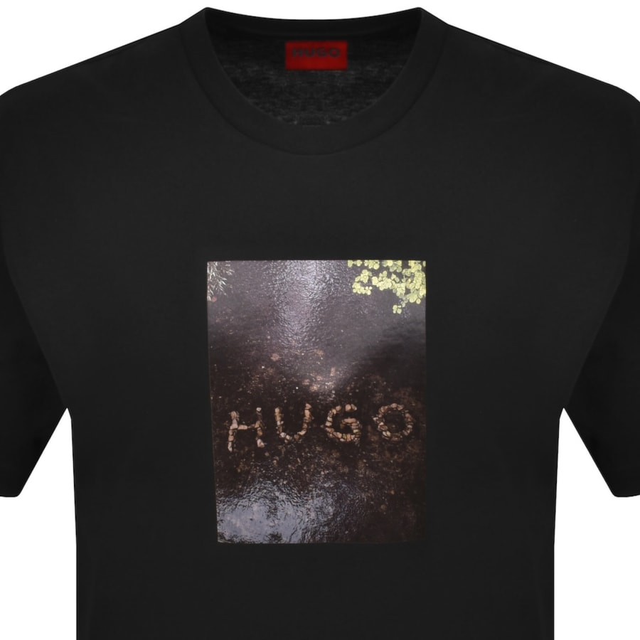 Image number 2 for HUGO Doreston Crew Neck T Shirt Black