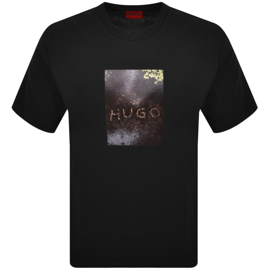 Image number 1 for HUGO Doreston Crew Neck T Shirt Black