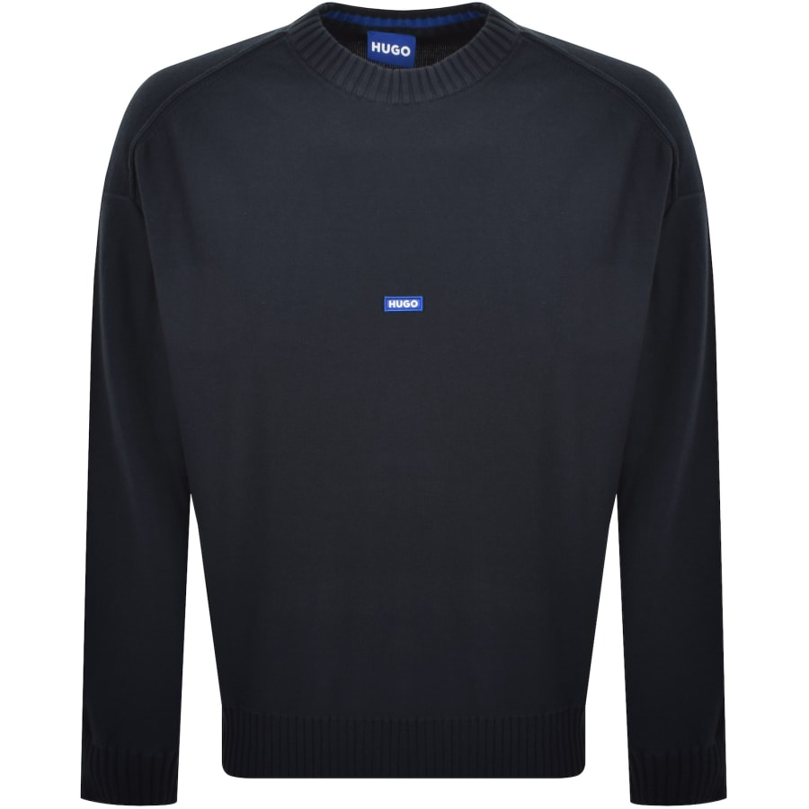 Image number 1 for HUGO Blue San Casey Knit Jumper Navy