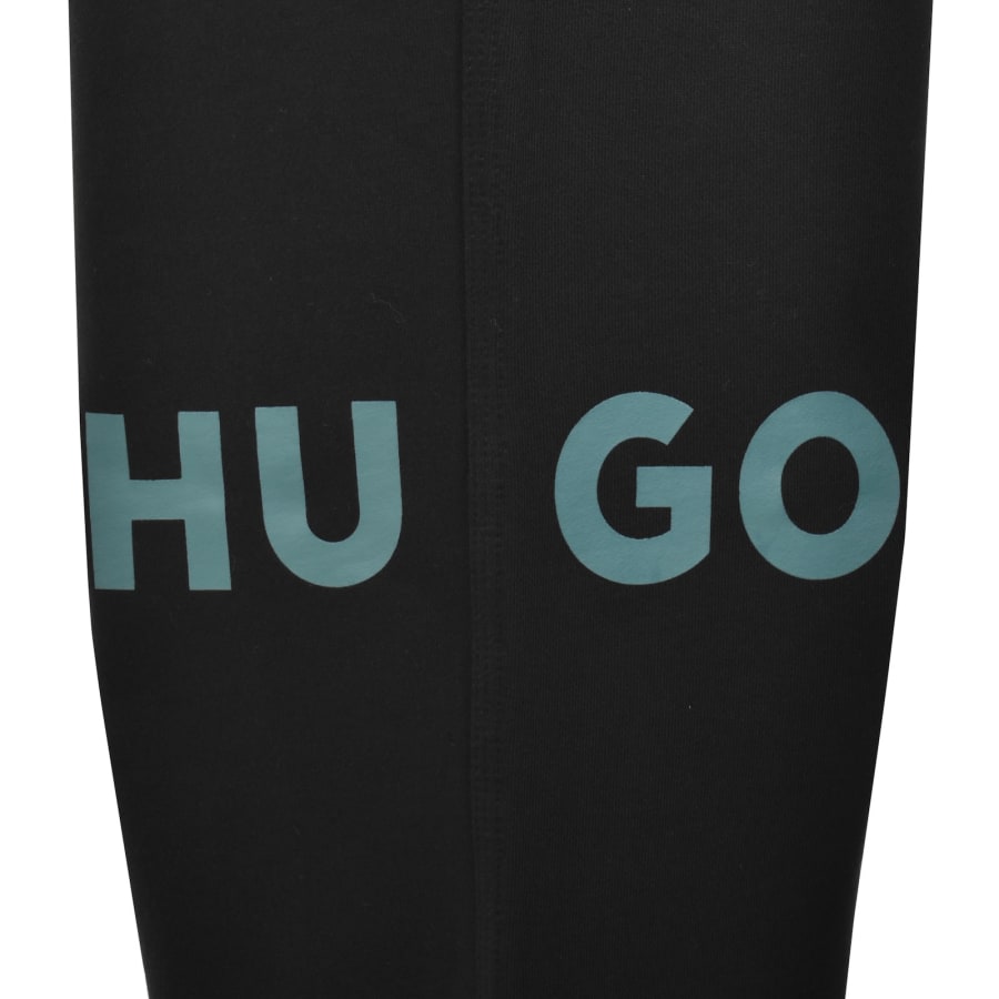 Image number 3 for Hugo Blue Straight Fit Joggers Black
