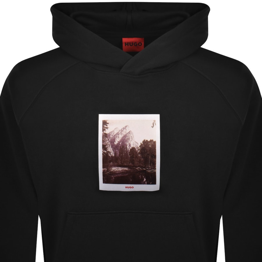 Image number 2 for HUGO Deneb Polaroid Hoodie Black