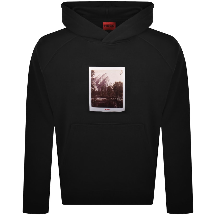 Image number 1 for HUGO Deneb Polaroid Hoodie Black