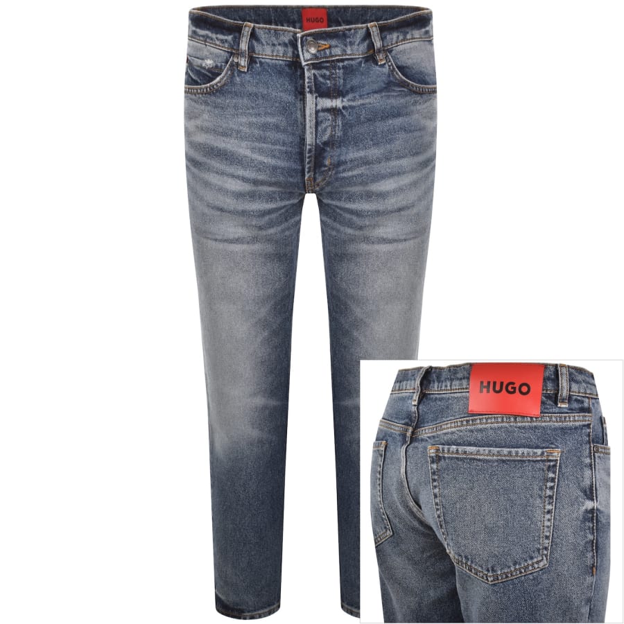 Image number 1 for HUGO 634 Tapered Fit Jeans Medium Blue