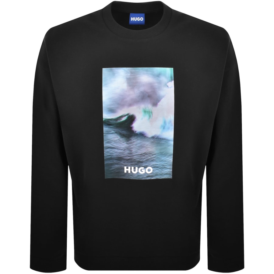 Image number 1 for HUGO Blue Atwork Sweatshirt Black