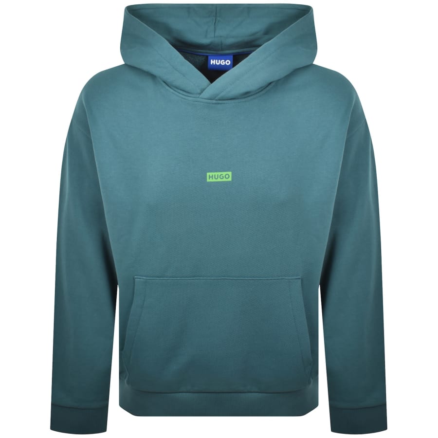 Image number 2 for HUGO Blue Nazardo Hoodie Turquoise Blue
