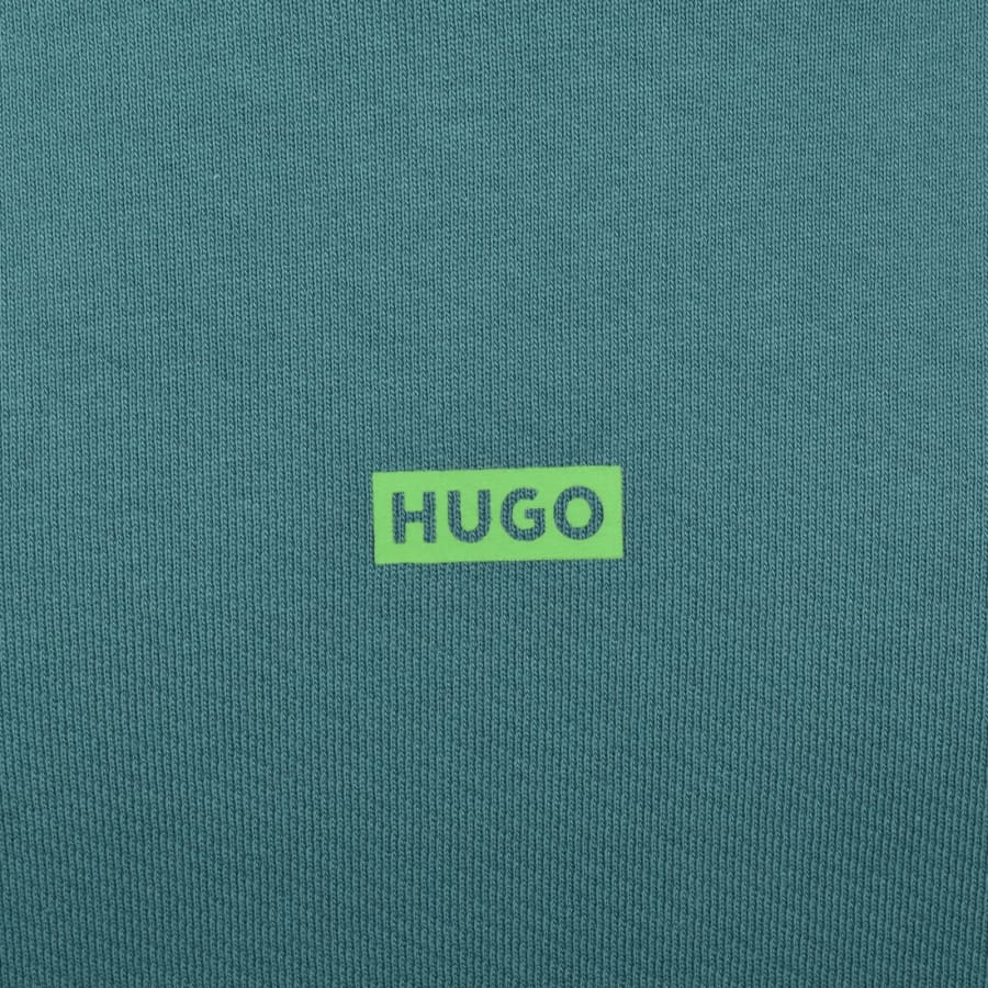 Image number 4 for HUGO Blue Nazardo Hoodie Turquoise Blue