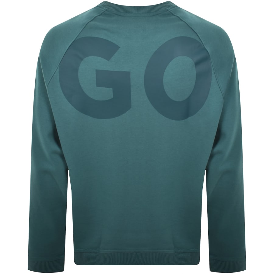 Image number 4 for HUGO Blue Logo Sweatshirt Turquoise Blue