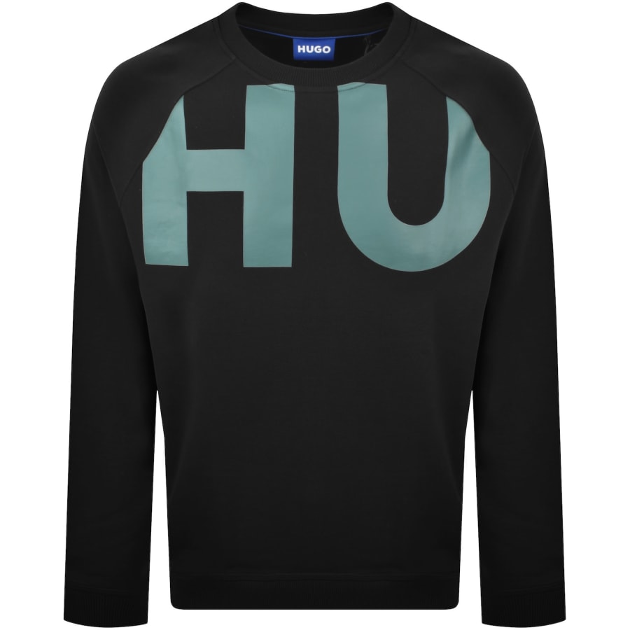 Image number 2 for HUGO Black Logo Sweatshirt Black