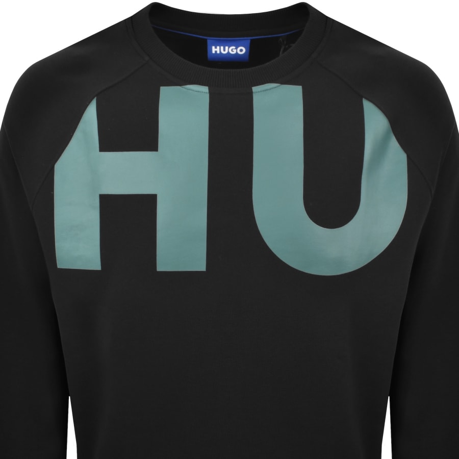 Image number 3 for HUGO Blue Logo Sweatshirt Black