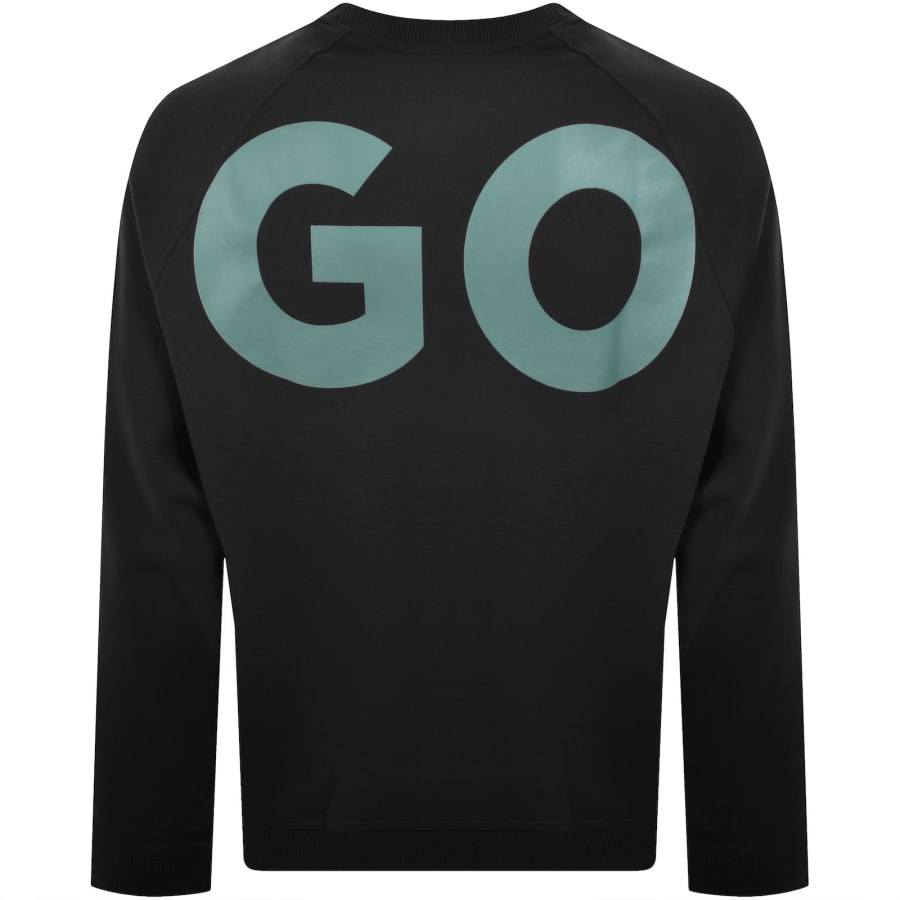 Image number 4 for HUGO Blue Logo Sweatshirt Black