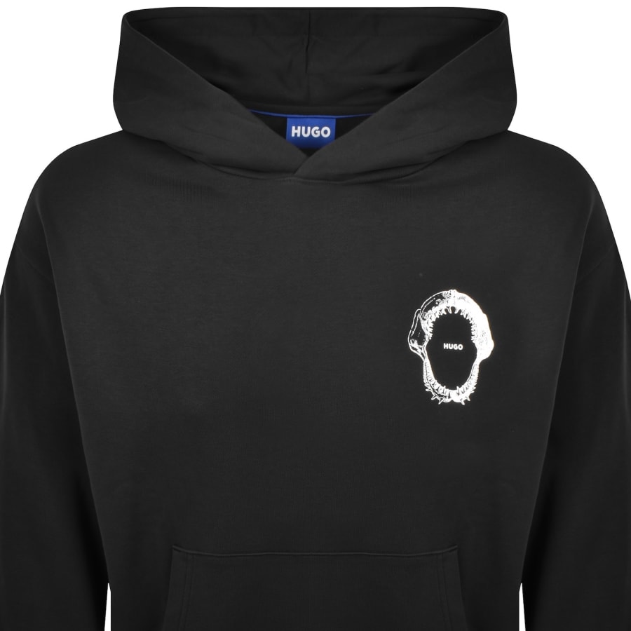 Image number 3 for HUGO Blue Marine Hoodie Black