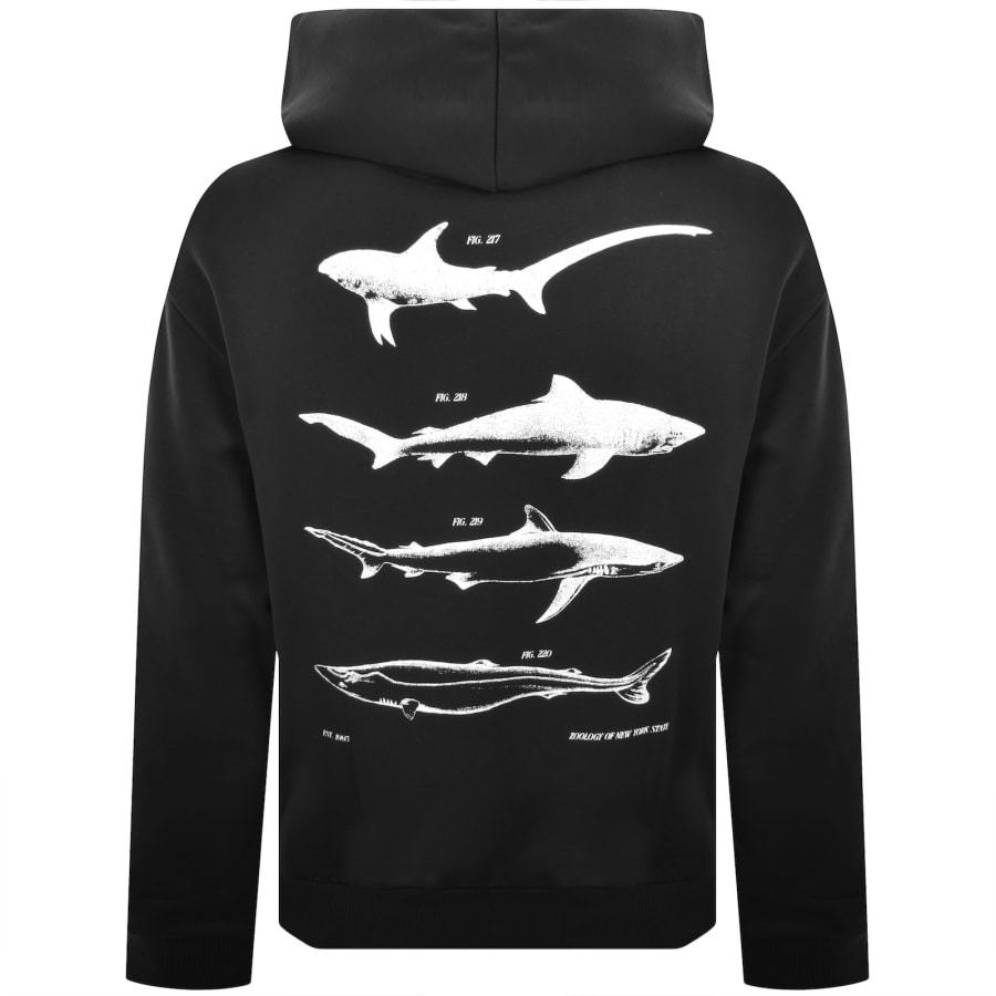 Image number 5 for HUGO Blue Marine Hoodie Black