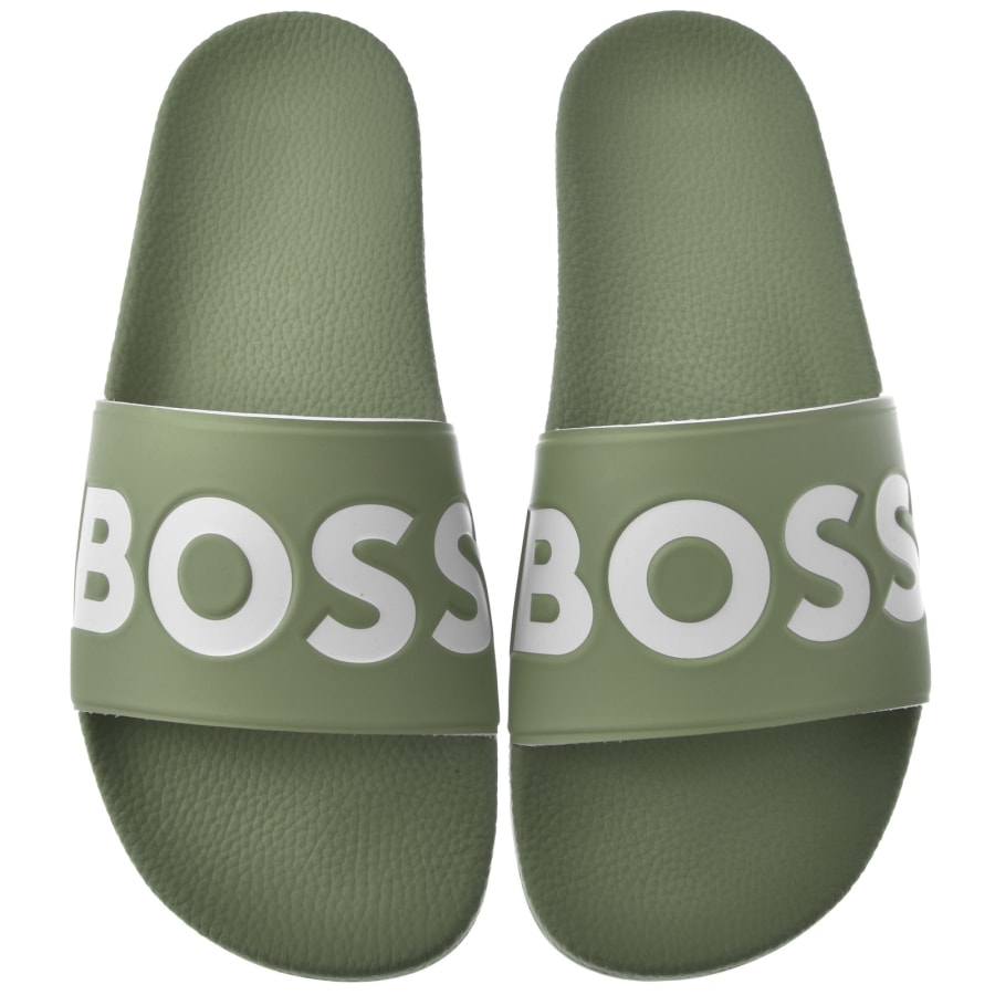 Image number 1 for BOSS Aryeh Sliders Open Green