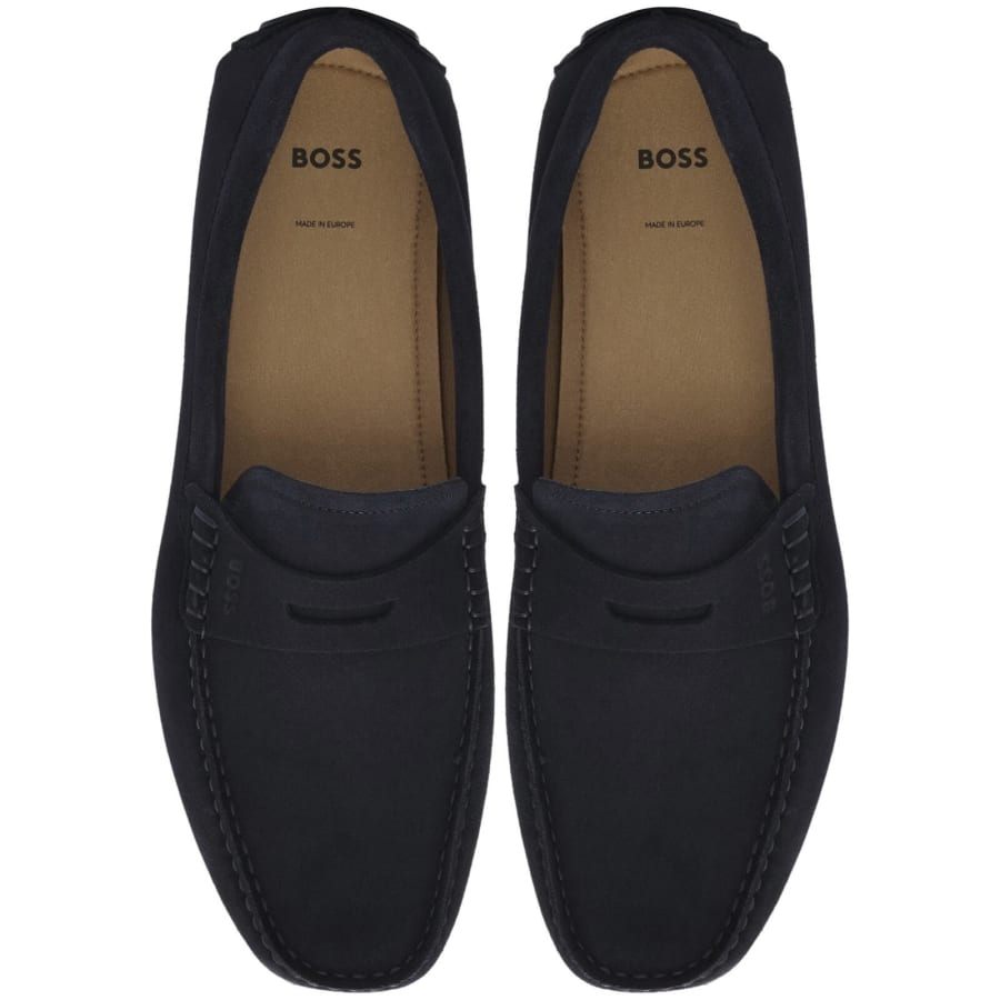 Image number 3 for BOSS Noel Moccasin Shoes Dark Blue