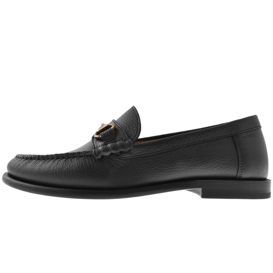 Image number 1 for BOSS Tevan Leather Moccasins Black