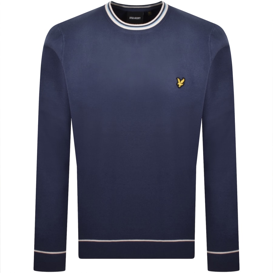 Image number 1 for Lyle And Scott Tipped Sweatshirt Navy