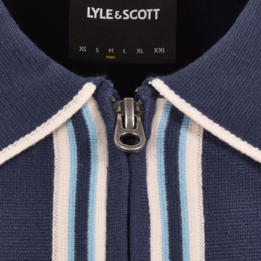 Image number 4 for Lyle And Scott Tipped Full Zip Sweatshirt Navy