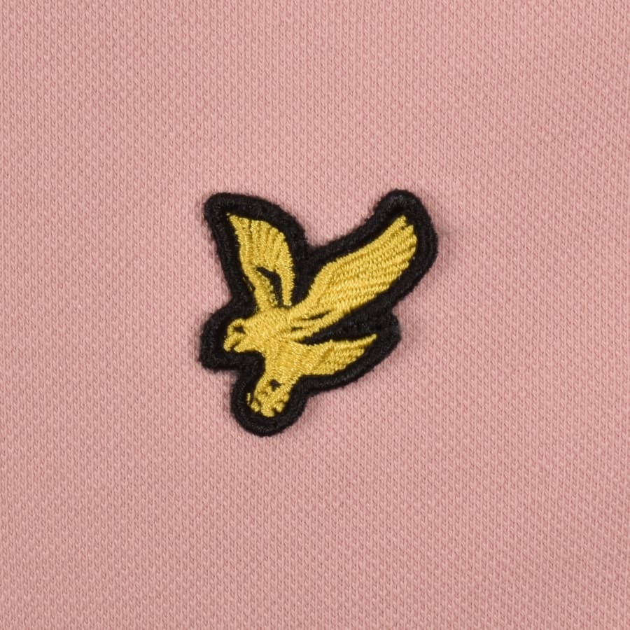 Image number 3 for Lyle And Scott Tipped Polo T Shirt Pink