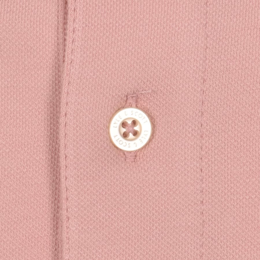 Image number 4 for Lyle And Scott Tipped Polo T Shirt Pink