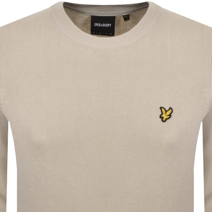 Image number 2 for Lyle And Scott Cotton Knitted Jumper Beige