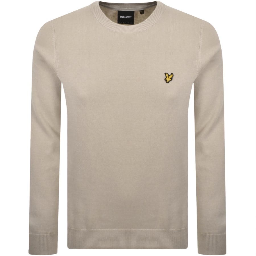 Image number 1 for Lyle And Scott Cotton Knitted Jumper Beige