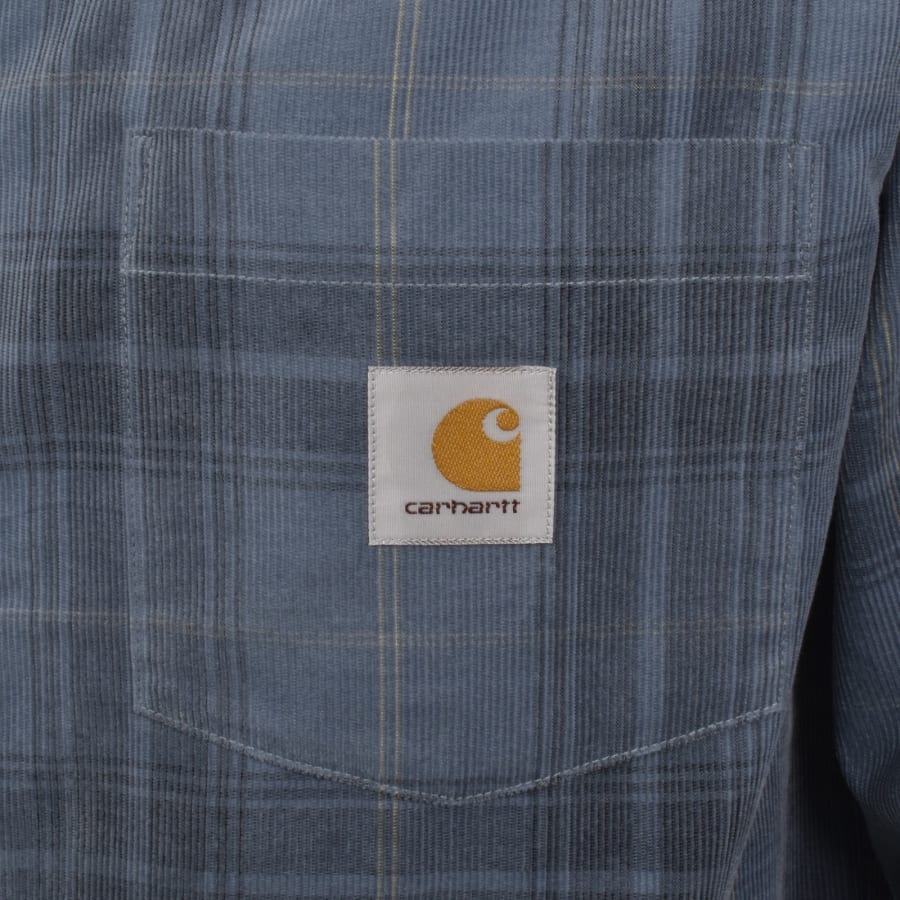 Image number 3 for Carhartt WIP Wilber Shirt Velvet Blue